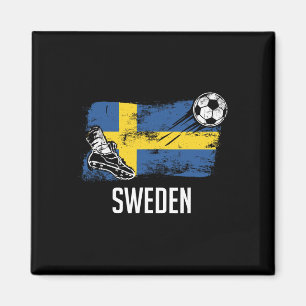 Sweden Flag Jersey Swedish Soccer Team Swedish Magnet