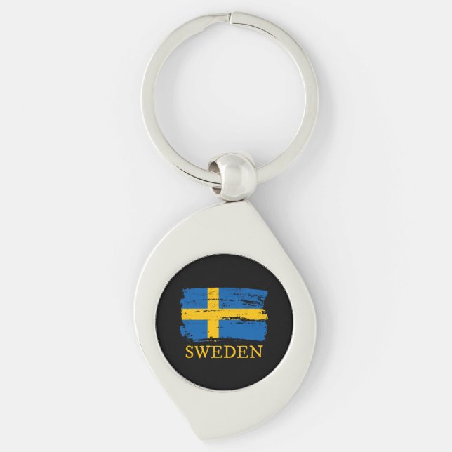 Sweden Flag  Key Ring (Front)
