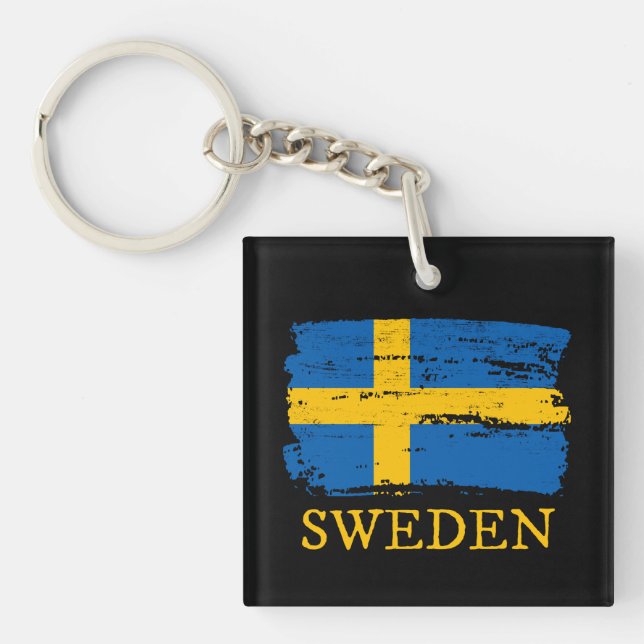 Sweden Flag Key Ring (Front)