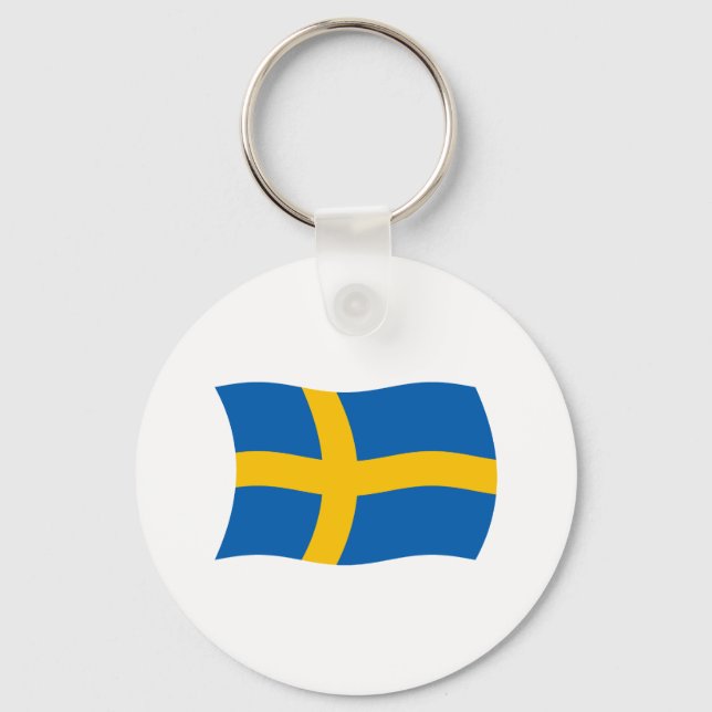 Sweden Flag Keychain (Front)