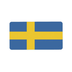 Sweden flag label