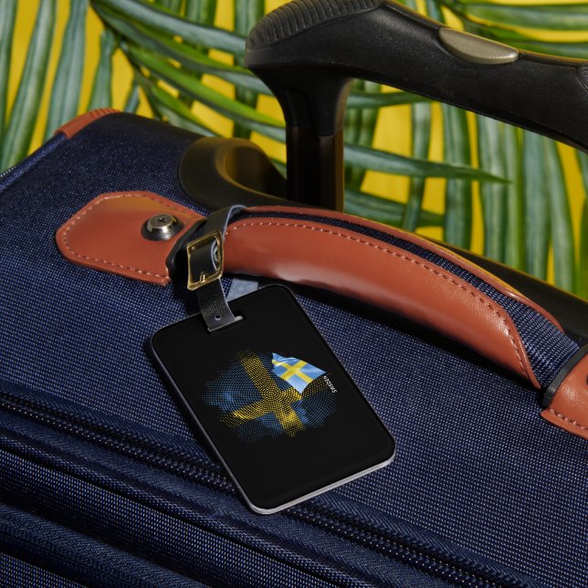 Sweden flag luggage tag (Front Insitu 1)