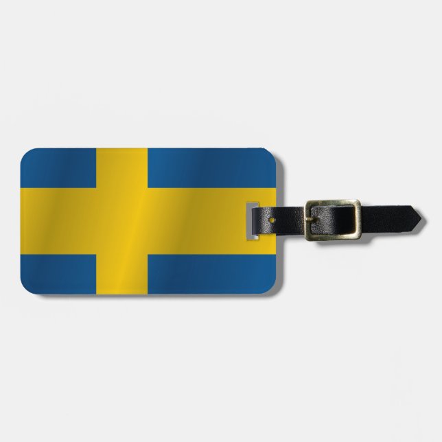 Sweden flag luggage tag (Front Horizontal)