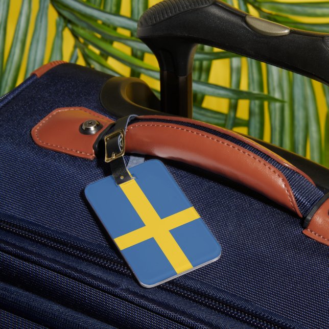 Sweden flag luggage tag (Front Insitu 1)