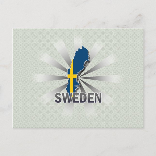 Sweden Flag Map 2.0 Postcard (Front)