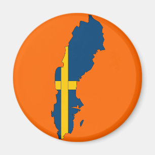 Sweden flag map magnet