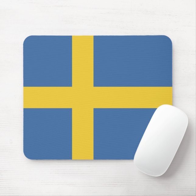Sweden flag mouse mat (With Mouse)