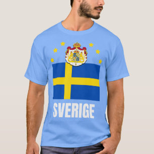 Sweden Flag National Emblem Swedish National Pride T-Shirt