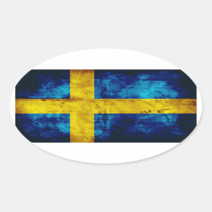 Sweden Flag Oval Sticker