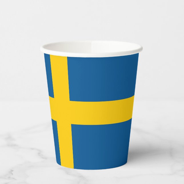 Sweden Flag Paper Cups (Left)