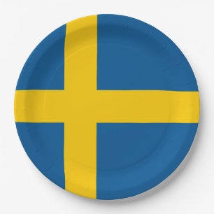 Sweden Flag Paper Plate