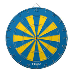 Sweden Flag Patriot's Bullseye Dartboard