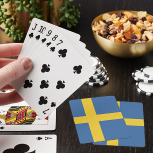 Sweden flag playing cards