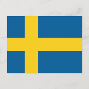 sweden flag postcard