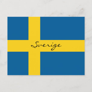 sweden flag postcard