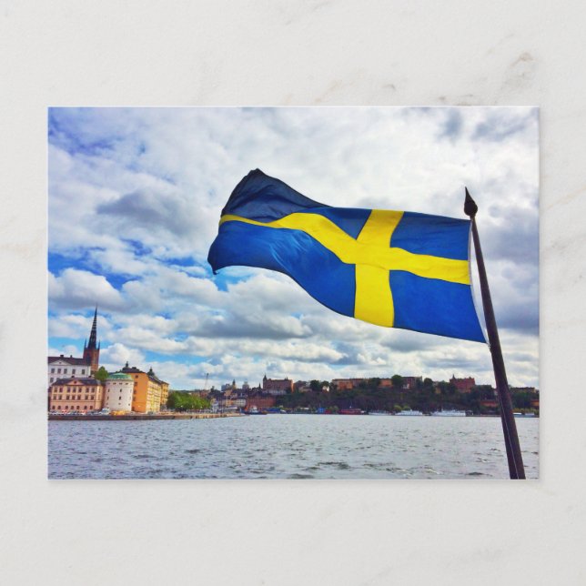 Sweden flag postcard (Front)