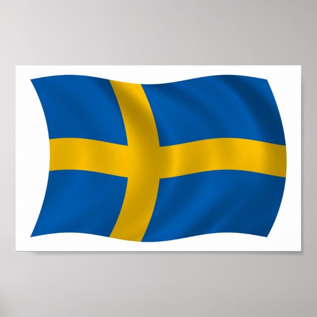 Sweden Flag Poster Print (Front)