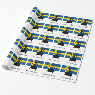 Sweden flag    Pressure stove Wrapping Paper