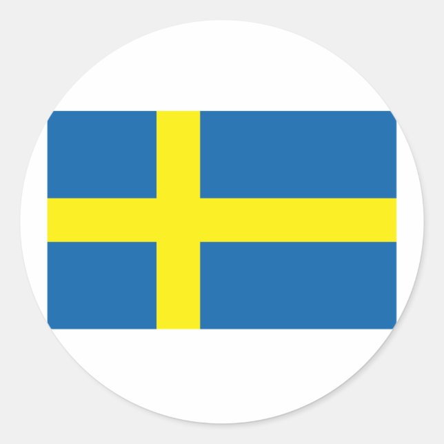 Sweden Flag Products Classic Round Sticker (Front)