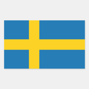 Sweden flag rectangular sticker
