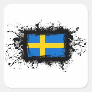 Sweden Flag Square Sticker
