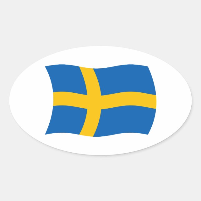 Sweden Flag Sticker (Front)