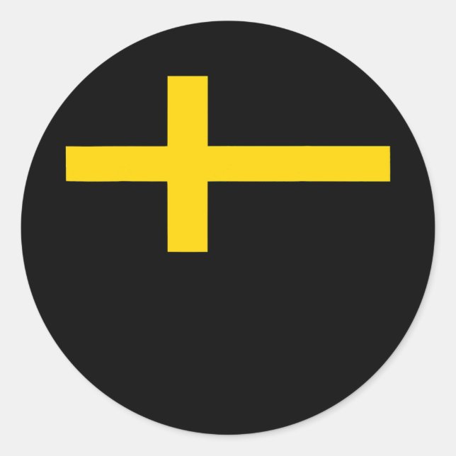 Sweden Flag Sverige Flagga Cool Swedish Flags Men Classic Round Sticker (Front)