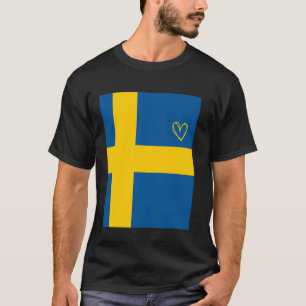 Sweden Flag Swedish Heart Proud Heritage National  T-Shirt