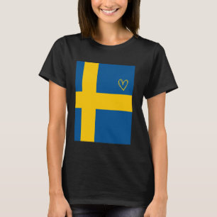 Sweden Flag Swedish Heart Proud Heritage National  T-Shirt