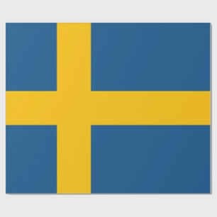 Sweden flag Swedish Wrapping Paper