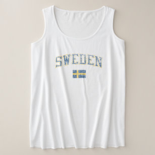 Sweden + Flag T-Shirt Plus Size Tank Top