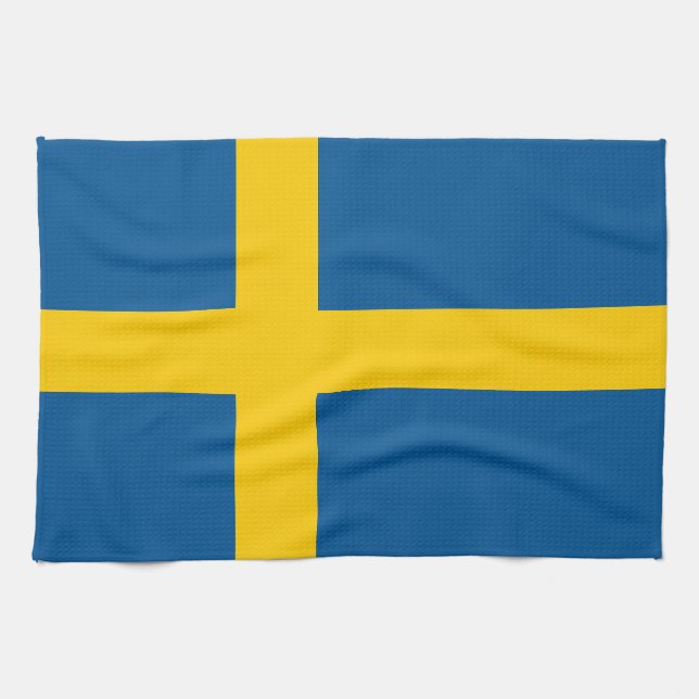 Sweden Flag Tea Towel (Horizontal)