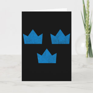 Sweden Flag Tee Three Crowns Sverige Swedish Hocke Card