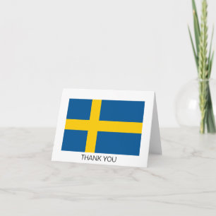 Sweden Flag Thank You Card
