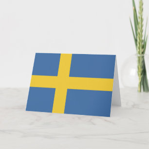 Sweden flag thank you card