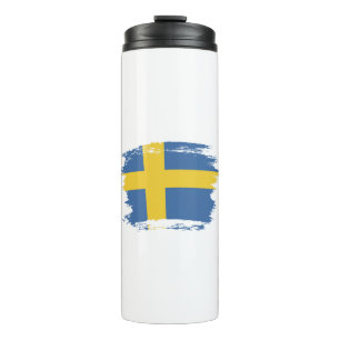 Sweden flag thermal tumbler