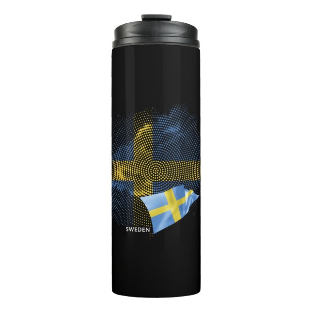 Sweden flag thermal tumbler (Front)