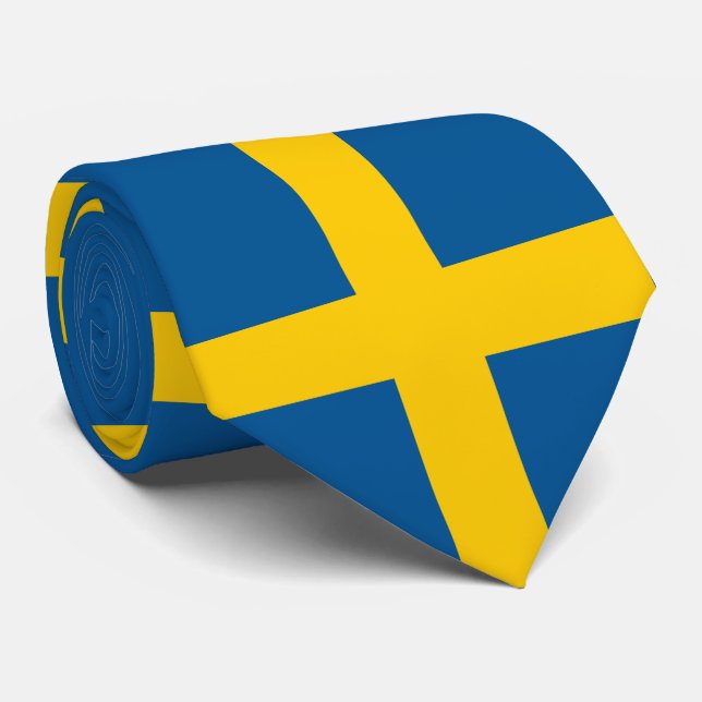 Sweden Flag Tie (Rolled)