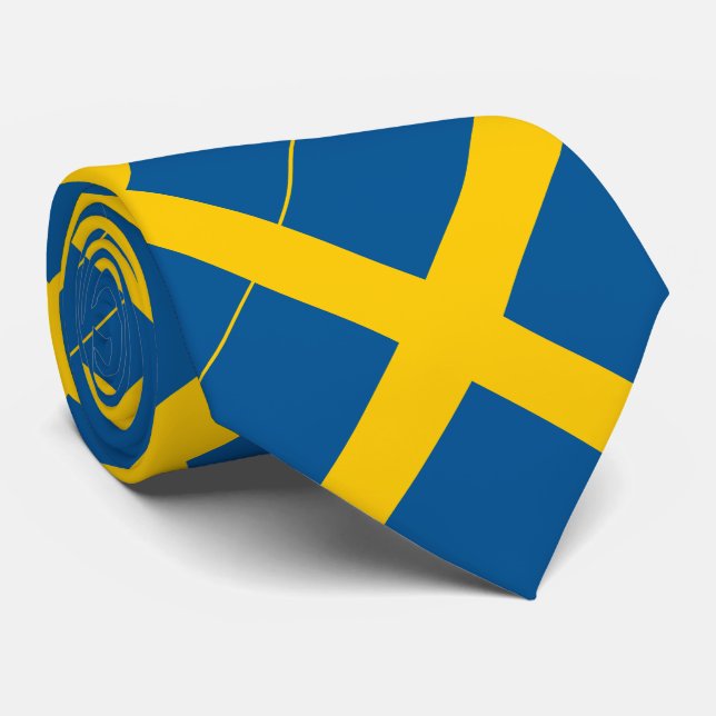 Sweden Flag Tie (Rolled)