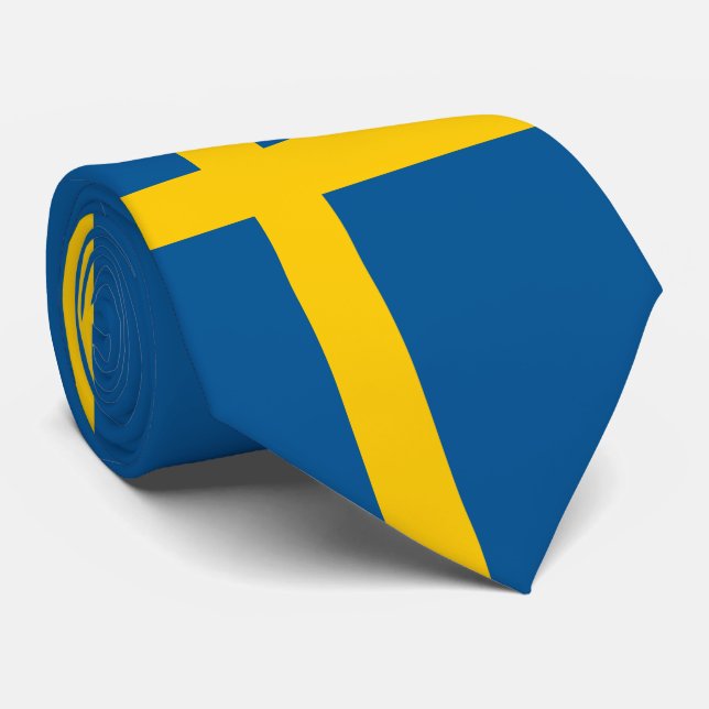 Sweden Flag Tie (Rolled)
