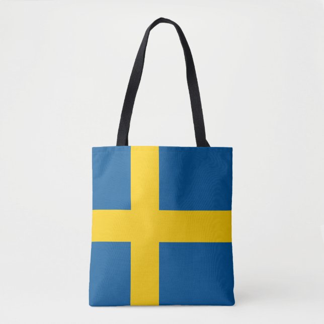 Sweden Flag Tote Bag (Front)