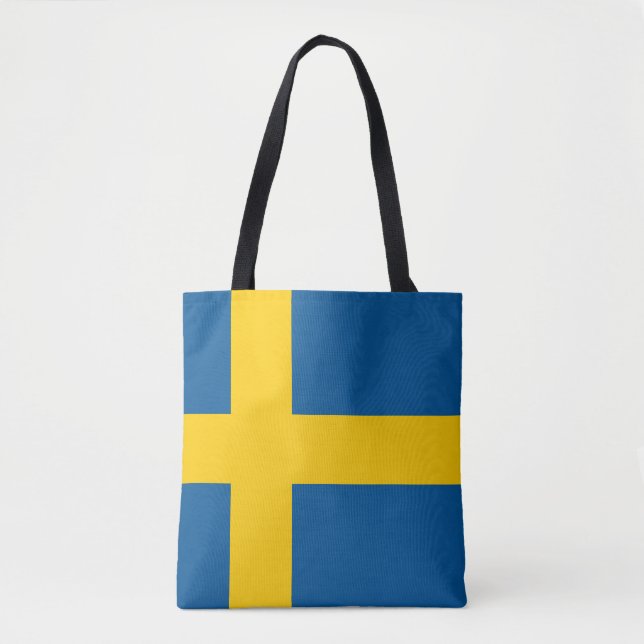 Sweden Flag Tote Bag (Front)