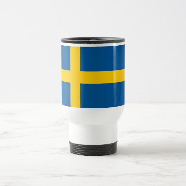 Sweden Flag Travel Mug (Center)