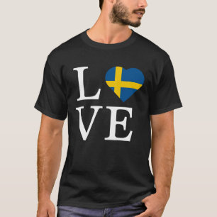 Sweden Flag Travel Vacation to Cute Swedish and Sc T-Shirt