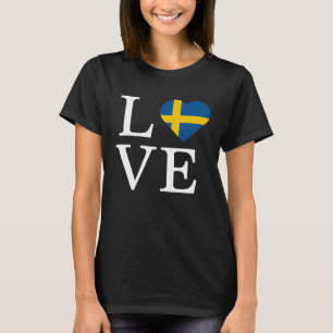 Sweden Flag Travel Vacation to Cute Swedish and Sc T-Shirt