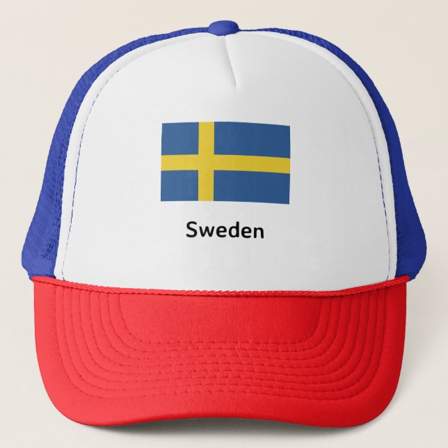 Sweden Flag Trucker Hat (Front)