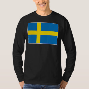 Sweden Flag With Vintage Swedish National Colours T-Shirt