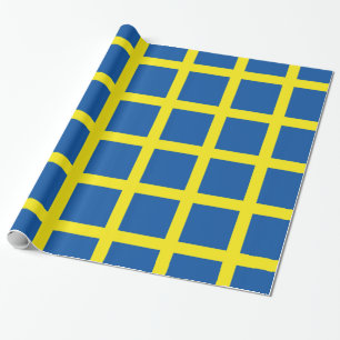 Sweden Flag Wrapping Paper
