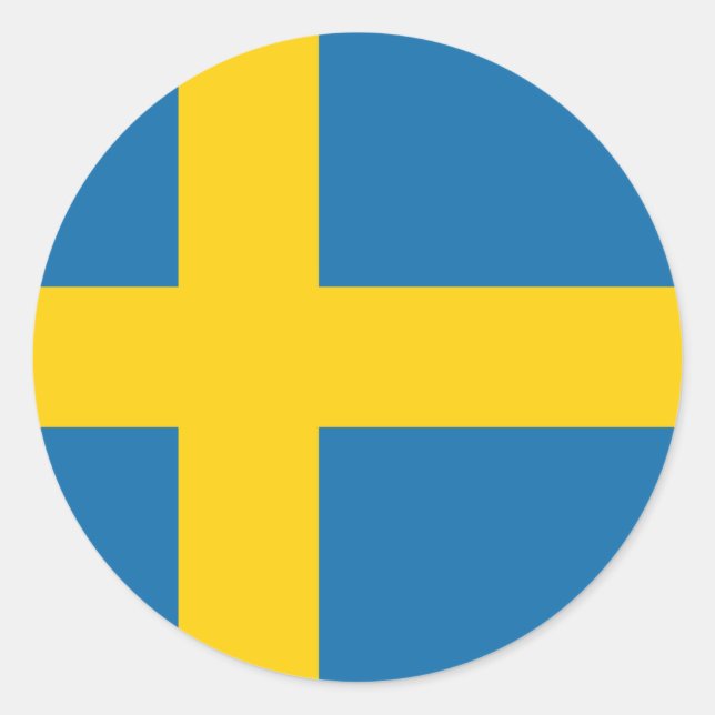 Sweden Flag x20 stickers swedish round circle flag (Front)