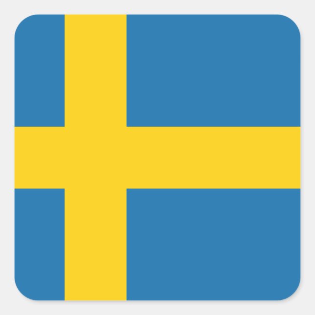Sweden Flag x20 stickers swedish square flag (Front)